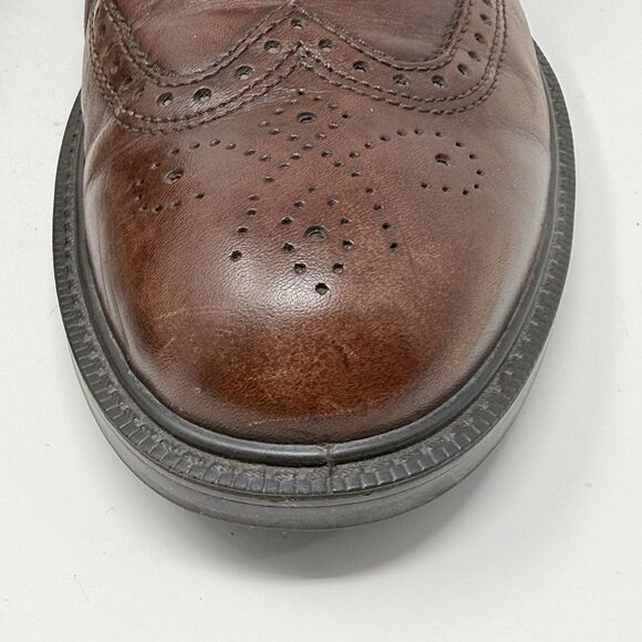 Ecco Brogue Wingtip Derby Shoes Mens 10 - 10.5 EU 44 Brown Leather Lace Up main image 4
